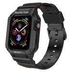 สายรัดข้อมือแบบบูรณาการสีพื้นกันน้ำสามชั้น สำหรับ Apple Watch Series, 7 41mm / 6&SE&5&4 40mm / 3&2&1 38mm, 7 45mm / 6&SE&5&4 44mm / 3&2&1 42mm