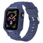 สายรัดข้อมือแบบบูรณาการสีพื้นกันน้ำสามชั้น สำหรับ Apple Watch Series, 7 41mm / 6&SE&5&4 40mm / 3&2&1 38mm, 7 45mm / 6&SE&5&4 44mm / 3&2&1 42mm