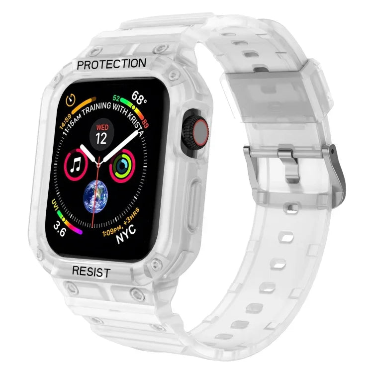 สายรัดข้อมือแบบบูรณาการสีพื้นกันน้ำสามชั้น สำหรับ Apple Watch Series, 7 41mm / 6&SE&5&4 40mm / 3&2&1 38mm, 7 45mm / 6&SE&5&4 44mm / 3&2&1 42mm