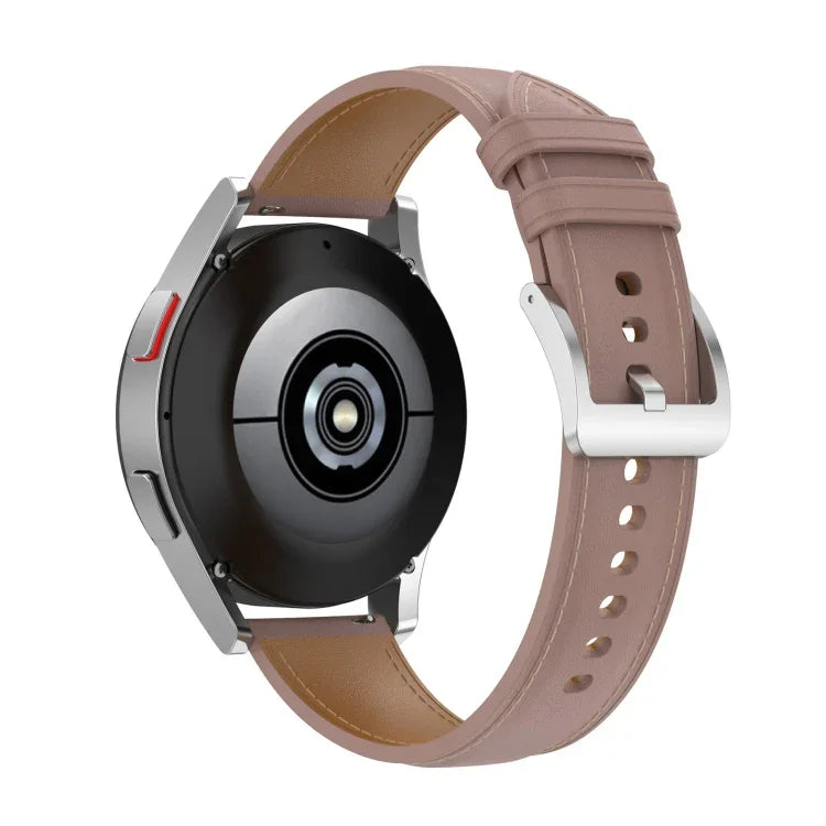 สายรัดนาฬิกาหนังแท้ขนาด 20 มม. สำหรับ Samsung Galaxy Watch4/Watch3 41 มม./Active2/Huawei/นาฬิกาเกมมิ่ง ฯลฯ