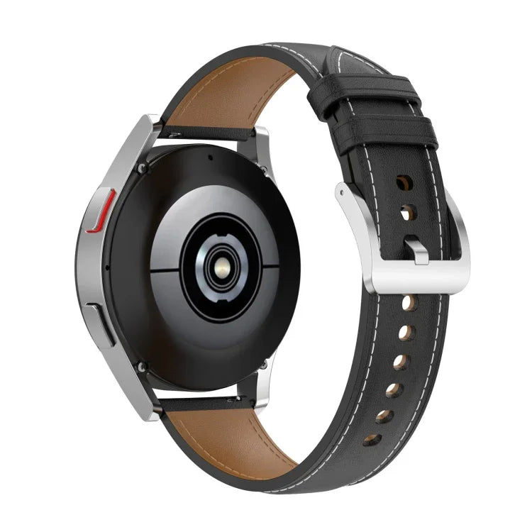 สายรัดนาฬิกาหนังแท้ขนาด 20 มม. สำหรับ Samsung Galaxy Watch4/Watch3 41 มม./Active2/Huawei/นาฬิกาเกมมิ่ง ฯลฯ