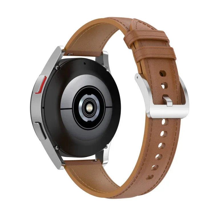 สายรัดนาฬิกาหนังแท้ขนาด 20 มม. สำหรับ Samsung Galaxy Watch4/Watch3 41 มม./Active2/Huawei/นาฬิกาเกมมิ่ง ฯลฯ