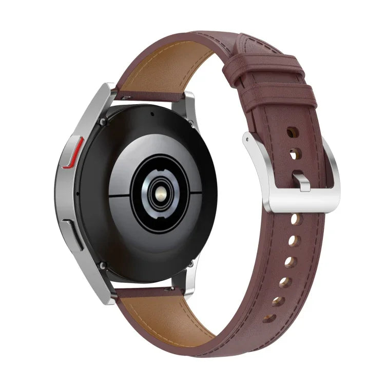 สายรัดนาฬิกาหนังแท้ขนาด 20 มม. สำหรับ Samsung Galaxy Watch4/Watch3 41 มม./Active2/Huawei/นาฬิกาเกมมิ่ง ฯลฯ