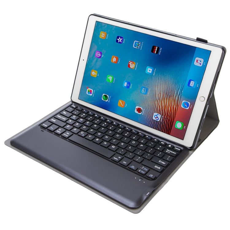 A129 เคสหนังแป้นพิมพ์บลูทูธ TPU ถอดได้พร้อมขาตั้ง สำหรับ iPad Pro 12.9 นิ้ว 2015 / 2017, AM17