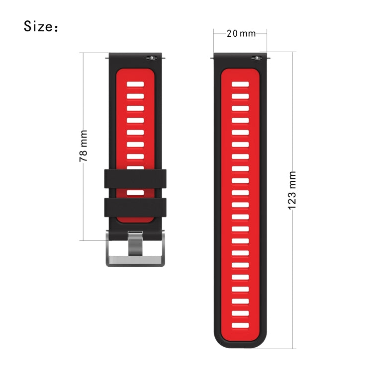 Two-color Silicone Watchband, For Huawei Watch GT 3 42mm, For Huawei Watch GT 3 46mm