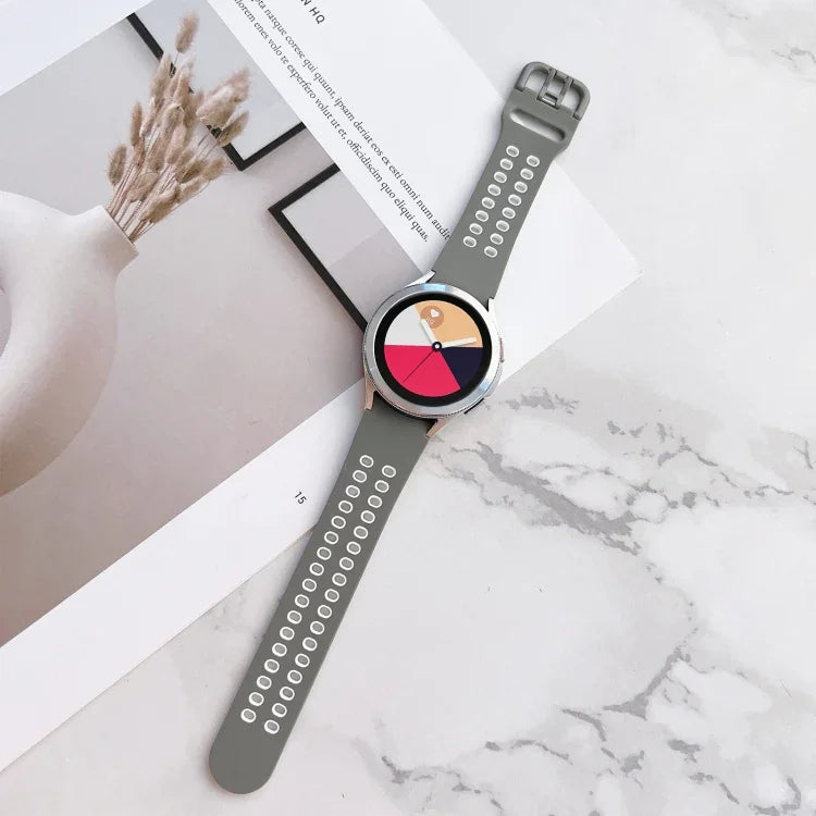 สายรัดนาฬิกาซิลิโคนสองสีหัวเข็มขัดคู่ สำหรับ Samsung Galaxy Watch4 40 มม., สำหรับ Samsung Galaxy Watch4 44 มม.