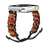 สายรัดข้อมือเม็ดไม้ สำหรับ Apple Watch Series, 7 41mm / 6&SE&5&4 40mm / 3&2&1 38mm, 7 45mm / 6&SE&5&4 44mm / 3&2&1 42mm