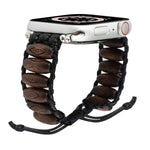 สายรัดข้อมือเม็ดไม้ สำหรับ Apple Watch Series, 7 41mm / 6&SE&5&4 40mm / 3&2&1 38mm, 7 45mm / 6&SE&5&4 44mm / 3&2&1 42mm