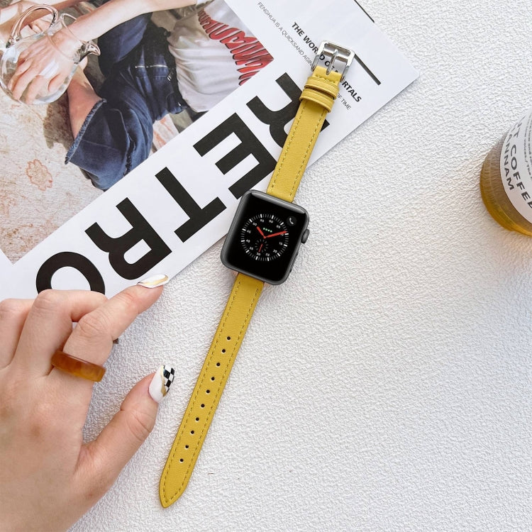 สายรัดนาฬิกาหนังสำหรับ Apple Watch Series, 7 41mm / 6&SE&5&4 40mm / 3&2&1 38mm, 7 45mm / 6&SE&5&4 44mm / 3&2&1 42mm