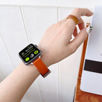 สายรัดนาฬิกาหนังสำหรับ Apple Watch Series, 7 41mm / 6&SE&5&4 40mm / 3&2&1 38mm, 7 45mm / 6&SE&5&4 44mm / 3&2&1 42mm