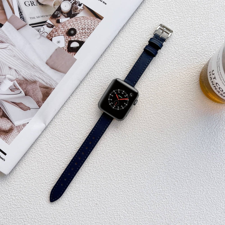 สายรัดนาฬิกาหนังสำหรับ Apple Watch Series, 7 41mm / 6&SE&5&4 40mm / 3&2&1 38mm, 7 45mm / 6&SE&5&4 44mm / 3&2&1 42mm