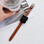สายรัดนาฬิกาหนังสำหรับ Apple Watch Series, 7 41mm / 6&SE&5&4 40mm / 3&2&1 38mm, 7 45mm / 6&SE&5&4 44mm / 3&2&1 42mm