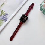 สายรัดนาฬิกาหนังลายเรียบ สำหรับ Apple Watch Series, 7 41 มม. / 6&SE&5&4 40 มม. / 3&2&1 38 มม., 7 45 มม. / 6&SE&5&4 44 มม. / 3&2&1 42 มม.