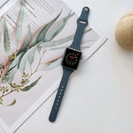 สายรัดนาฬิกาหนังลายเรียบ สำหรับ Apple Watch Series, 7 41 มม. / 6&SE&5&4 40 มม. / 3&2&1 38 มม., 7 45 มม. / 6&SE&5&4 44 มม. / 3&2&1 42 มม.