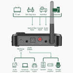 C41 อะแดปเตอร์รับส่งเสียงบลูทูธ 5.0 ไฟเบอร์ออปติก 3 in 1 พร้อมหน้าจอ LCD, C41