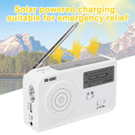 เครื่องเล่นวิทยุ AM/FM สองย่านความถี่พลังงานแสงอาทิตย์ RD-638T พร้อมไฟฉายและฟังก์ชันไดนาโม