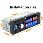 เครื่องรับวิทยุรถยนต์หน้าจอสัมผัส 4.0 นิ้ว เครื่องเล่น MP5 บลูทูธ พร้อมรีโมทคอนโทรล, FM60