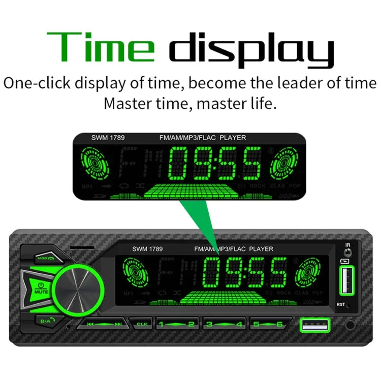 เครื่องรับวิทยุรถยนต์ SWM-1789 บลูทูธ 5.1 เครื่องเล่น MP3 พร้อมรีโมทคอนโทรล, SWM-1789