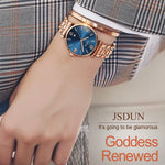 นาฬิกาควอตซ์กันน้ำแฟชั่นผู้หญิง JIN SHI DUN รุ่น 6533 บางพิเศษ