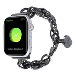 สายรัดนาฬิกาแบบจี้หัวใจสแตนเลส สำหรับ Apple Watch Series, 7 41 มม. / 6&SE&5&4 40 มม. / 3&2&1 38 มม., 7 45 มม. / 6&SE&5&4 44 มม. / 3&2&1 42 มม.