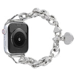 สายรัดนาฬิกาแบบจี้หัวใจสแตนเลส สำหรับ Apple Watch Series, 7 41 มม. / 6&SE&5&4 40 มม. / 3&2&1 38 มม., 7 45 มม. / 6&SE&5&4 44 มม. / 3&2&1 42 มม.