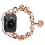 สายรัดนาฬิกาแบบจี้หัวใจสแตนเลส สำหรับ Apple Watch Series, 7 41 มม. / 6&SE&5&4 40 มม. / 3&2&1 38 มม., 7 45 มม. / 6&SE&5&4 44 มม. / 3&2&1 42 มม.
