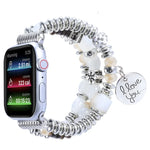 สายรัดนาฬิกาประดับลูกปัดพู่ สำหรับ Apple Watch Series, 7 41 มม. / 6&SE&5&4 40 มม. / 3&2&1 38 มม., 7 45 มม. / 6&SE&5&4 44 มม. / 3&2&1 42 มม.