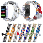 สายรัดนาฬิกาประดับลูกปัดพู่ สำหรับ Apple Watch Series, 7 41 มม. / 6&SE&5&4 40 มม. / 3&2&1 38 มม., 7 45 มม. / 6&SE&5&4 44 มม. / 3&2&1 42 มม.