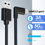สายเชื่อมต่อ VR USB 3.2 Gen1 Type-C เป็น USB 3.2 Gen1 Type-C แบบข้อศอกเดี่ยว สำหรับ Oculus Quest 1 / 2, สายข้อศอกเดี่ยว 3 เมตร