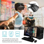 สายเชื่อมต่อ VR USB 3.2 Gen1 Type-C เป็น USB 3.2 Gen1 Type-C แบบข้อศอกเดี่ยว สำหรับ Oculus Quest 1 / 2, สายข้อศอกเดี่ยว 3 เมตร