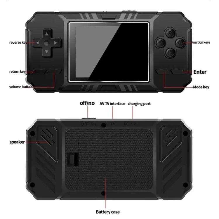 เครื่องเล่นเกมพกพาคลาสสิกหน้าจอ 3.0 นิ้ว S8 มีเกมในตัว 520 เกม, S8 / สีเขียวทหาร, S8 / สีดำ, S8 / สีน้ำเงิน