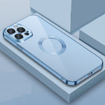 9D Electroplated Edge Len Film Clear PC + TPU Shockproof Case, For iPhone 13 Pro Max