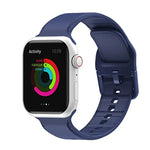 สายรัดนาฬิกาซิลิโคนเย็บ สำหรับ Apple Watch Series, 7 41 มม. / 6&SE&5&4 40 มม. / 3&2&1 38 มม., 7 45 มม. / 6&SE&5&4 44 มม. / 3&2&1 42 มม.