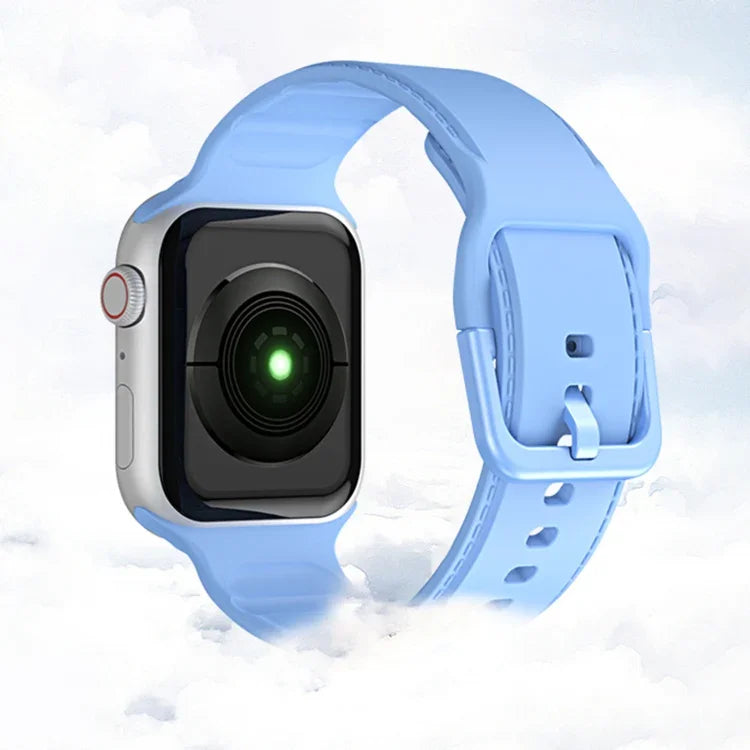 สายรัดนาฬิกาซิลิโคนเย็บ สำหรับ Apple Watch Series, 7 41 มม. / 6&SE&5&4 40 มม. / 3&2&1 38 มม., 7 45 มม. / 6&SE&5&4 44 มม. / 3&2&1 42 มม.