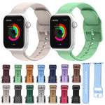 สายรัดนาฬิกาซิลิโคนเย็บ สำหรับ Apple Watch Series, 7 41 มม. / 6&SE&5&4 40 มม. / 3&2&1 38 มม., 7 45 มม. / 6&SE&5&4 44 มม. / 3&2&1 42 มม.