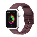 สายรัดนาฬิกาซิลิโคนเย็บ สำหรับ Apple Watch Series, 7 41 มม. / 6&SE&5&4 40 มม. / 3&2&1 38 มม., 7 45 มม. / 6&SE&5&4 44 มม. / 3&2&1 42 มม.