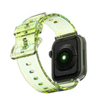 สายรัดนาฬิกาซิลิโคนโปร่งแสง Aurora สำหรับ Apple Watch Series, 7 41 มม. / 6&SE&5&4 40 มม. / 3&2&1 38 มม., 7 45 มม. / 6&SE&5&4 44 มม. / 3&2&1 42 มม.