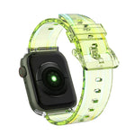 สายรัดนาฬิกาซิลิโคนโปร่งแสง Aurora สำหรับ Apple Watch Series, 7 41 มม. / 6&SE&5&4 40 มม. / 3&2&1 38 มม., 7 45 มม. / 6&SE&5&4 44 มม. / 3&2&1 42 มม.