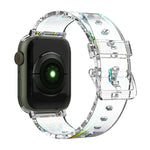 สายรัดนาฬิกาซิลิโคนโปร่งแสง Aurora สำหรับ Apple Watch Series, 7 41 มม. / 6&SE&5&4 40 มม. / 3&2&1 38 มม., 7 45 มม. / 6&SE&5&4 44 มม. / 3&2&1 42 มม.