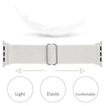 สายรัดนาฬิกาโพลีเอสเตอร์ไนลอน สำหรับ Apple Watch Series, 7 41 มม. / 6&SE&5&4 40 มม. / 3&2&1 38 มม., 7 45 มม. / 6&SE&5&4 44 มม. / 3&2&1 42 มม.