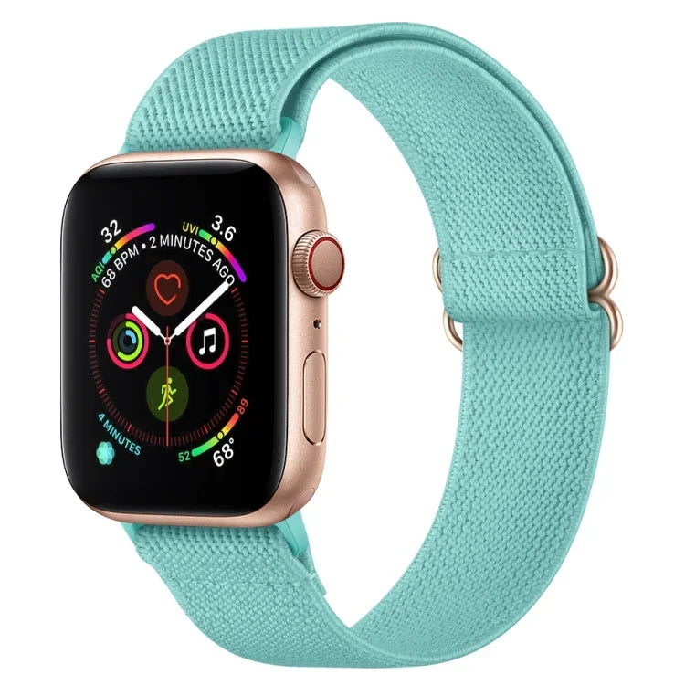 สายรัดนาฬิกาโพลีเอสเตอร์ไนลอน สำหรับ Apple Watch Series, 7 41 มม. / 6&SE&5&4 40 มม. / 3&2&1 38 มม., 7 45 มม. / 6&SE&5&4 44 มม. / 3&2&1 42 มม.