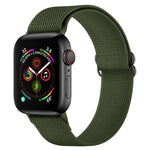 สายรัดนาฬิกาโพลีเอสเตอร์ไนลอน สำหรับ Apple Watch Series, 7 41 มม. / 6&SE&5&4 40 มม. / 3&2&1 38 มม., 7 45 มม. / 6&SE&5&4 44 มม. / 3&2&1 42 มม.