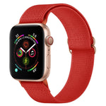 สายรัดนาฬิกาโพลีเอสเตอร์ไนลอน สำหรับ Apple Watch Series, 7 41 มม. / 6&SE&5&4 40 มม. / 3&2&1 38 มม., 7 45 มม. / 6&SE&5&4 44 มม. / 3&2&1 42 มม.