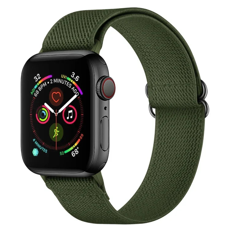 สายรัดนาฬิกาโพลีเอสเตอร์ไนลอน สำหรับ Apple Watch Series, 7 41 มม. / 6&SE&5&4 40 มม. / 3&2&1 38 มม., 7 45 มม. / 6&SE&5&4 44 มม. / 3&2&1 42 มม.