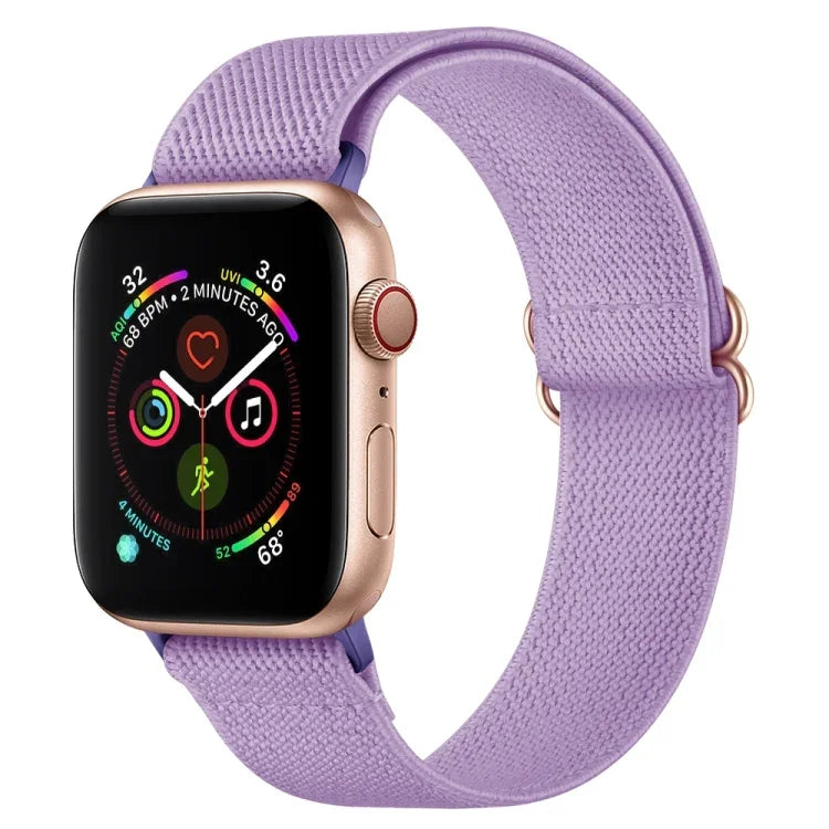 สายรัดนาฬิกาโพลีเอสเตอร์ไนลอน สำหรับ Apple Watch Series, 7 41 มม. / 6&SE&5&4 40 มม. / 3&2&1 38 มม., 7 45 มม. / 6&SE&5&4 44 มม. / 3&2&1 42 มม.