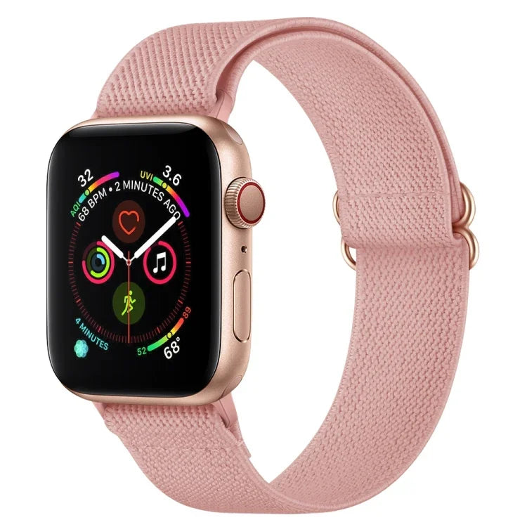 สายรัดนาฬิกาโพลีเอสเตอร์ไนลอน สำหรับ Apple Watch Series, 7 41 มม. / 6&SE&5&4 40 มม. / 3&2&1 38 มม., 7 45 มม. / 6&SE&5&4 44 มม. / 3&2&1 42 มม.