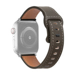สายรัดนาฬิกาหนังวัวหัวเข็มขัดผีเสื้อ สำหรับ Apple Watch Series, 7 41 มม. / 6&SE&5&4 40 มม. / 3&2&1 38 มม., 7 45 มม. / 6&SE&5&4 44 มม. / 3&2&1 42 มม.