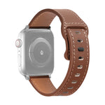 สายรัดนาฬิกาหนังวัวหัวเข็มขัดผีเสื้อ สำหรับ Apple Watch Series, 7 41 มม. / 6&SE&5&4 40 มม. / 3&2&1 38 มม., 7 45 มม. / 6&SE&5&4 44 มม. / 3&2&1 42 มม.