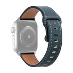 สายรัดนาฬิกาหนังวัวหัวเข็มขัดผีเสื้อ สำหรับ Apple Watch Series, 7 41 มม. / 6&SE&5&4 40 มม. / 3&2&1 38 มม., 7 45 มม. / 6&SE&5&4 44 มม. / 3&2&1 42 มม.