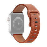 สายรัดนาฬิกาหนังวัวหัวเข็มขัดผีเสื้อ สำหรับ Apple Watch Series, 7 41 มม. / 6&SE&5&4 40 มม. / 3&2&1 38 มม., 7 45 มม. / 6&SE&5&4 44 มม. / 3&2&1 42 มม.